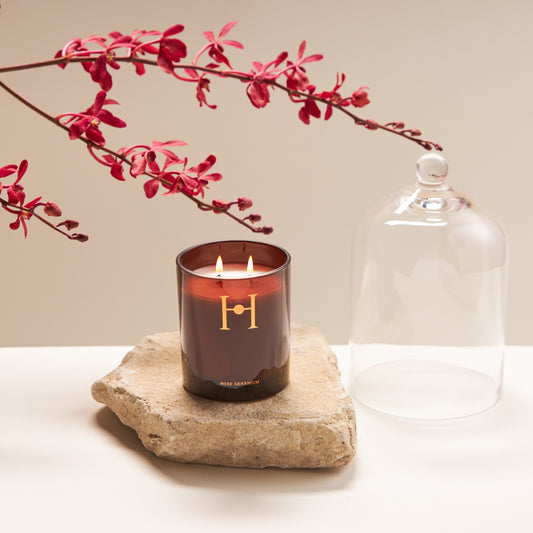 Luxury Soy Organic Candle - Rose Geranium